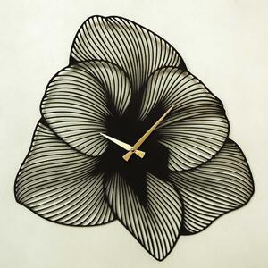 Azalea Metal Wall Clock - APS039 70 - Black Dekoratív fém falióra 70x70 Fekete