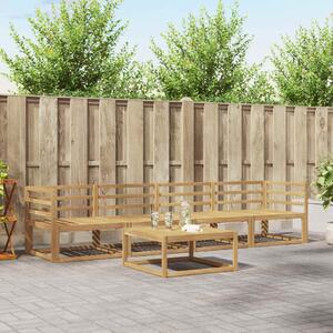 VidaXL Kültéri kanapé szett 5 pcs Fehér 79 x 79 x 37 cm Tömör Akácfa