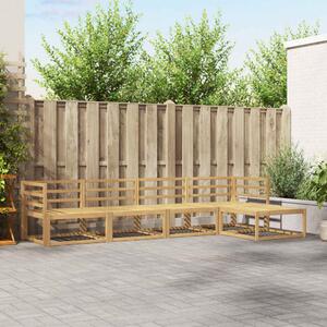 VidaXL Kültéri kanapé szett 5 pcs Fehér 325 x 162,5 x 73 cm
