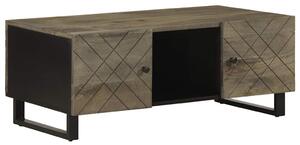 Fekete tömör mangófa dohányzóasztal 100 x 54 x 40 cm
