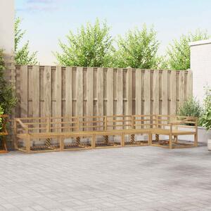 Kültéri kanapé szett 6 pcs Fehér 404 x 166,5 x 73 cm