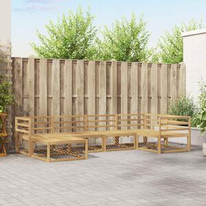VidaXL Kültéri kanapé szett 6 pcs Fehér 325 x 166,5 x 73 cm