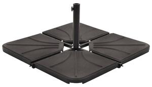 VidaXL 4 db fekete négyszög alakú beton napernyőtalp nehezék 72 kg