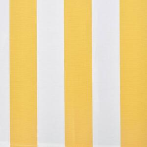 VidaXL feltekerhető napellenző, sárga és fehér, 300 cm