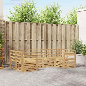 VidaXL Kültéri kanapé szett 6 pcs Fehér 245 x 128,5 x 73 cm