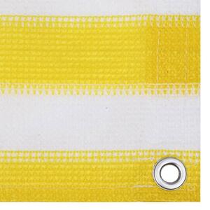 VidaXL sárga-fehér HDPE erkélytakaró 90 x 500 cm