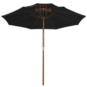 VidaXL fekete kétszintes napernyő farúddal 270 cm