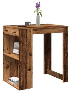 Antik fa színű szerelt fa bárasztal 102 x 70 x 103,5 cm