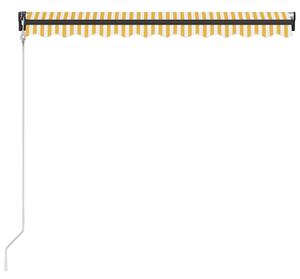 VidaXL sárga és fehér szélérzékelős és LED-es napellenző 300 x 250 cm