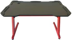 BipiLine Gamer Asztal - Karbon Mintás Asztallappal - Fekete/Piros