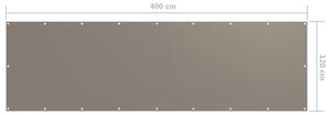 VidaXL tópszínű oxford-szövet erkélyparaván 120 x 400 cm