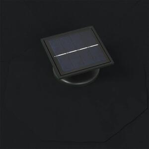 VidaXL fekete fali napernyő LED-ekkel és fémrúddal 300 cm