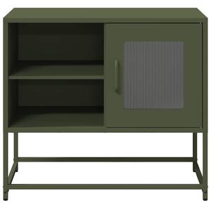 Olívazöld acél TV-szekrény 68 x 39 x 60,5 cm