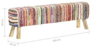 VidaXL többszínű chindi szövet pad 160 cm