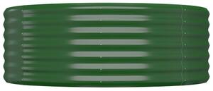 VidaXL zöld porszórt acél kerti magaságyás 396x100x36 cm