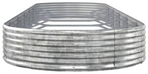 VidaXL ezüstszínű porszórt acél kerti magaságyás 523x140x36 cm