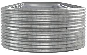 VidaXL ezüstszínű porszórt acél kerti magaságyás 584x140x68 cm