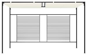 VidaXL krémszínű pavilon behúzható tetővel 3 x 4 x 2,3 m 180 g/m²