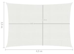 VidaXL fehér HDPE napvitorla 160 g/m² 3,5 x 4,5 m