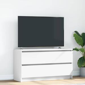 Fehér szerelt fa TV-szekrény 100x35x54 cm