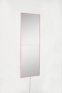 Rectangular 20 x 80 cm Tükör LED -es világítással 20x80 Rózsaszín