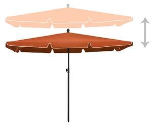 VidaXL terrakotta napernyő rúddal 210 x 140 cm
