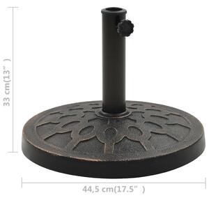 VidaXL kerek bronzszínű műgyanta napernyőtalp 13 kg