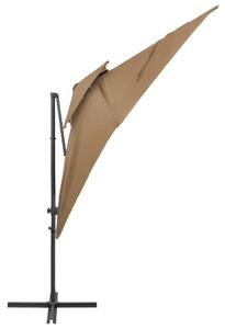 VidaXL tópszínű dupla tetejű konzolos napernyő 250 x 250 cm