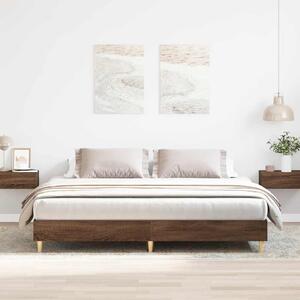 Barna tölgy színű szerelt fa ágykeret matrac nélkül 180x200 cm