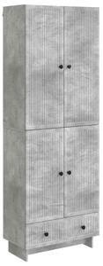 Szekrény szett 2 pcs Betonszürke 66 x 34,5 x 95 cm Szerelt Fa