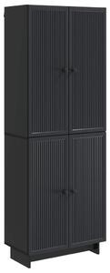 Szekrény szett 2 pcs Fekete 66 x 34,5 x 90 cm Szerelt Fa