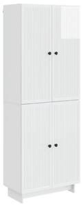 Szekrény szett 2 pcs Magasfényű Fehér 66 x 34,5 x 90 cm