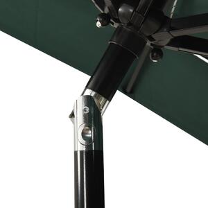VidaXL 3 szintes zöld napernyő alumíniumrúddal 2 x 2 m