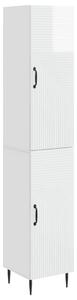 Szekrény szett 2 pcs Magasfényű Fehér 33 x 34,5 x 89,5 cm