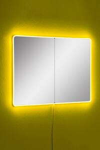 Rectangular 60 x 80 cm Tükör LED -es világítással 60x80 Sárga
