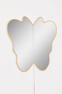 Butterfly Silver Tükör LED -es világítással 57x50 Sárga