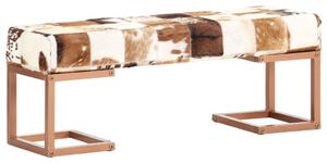 VidaXL barna valódi kecskebőr fércmű pad 110 cm
