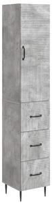 Szekrény szett 2 pcs Betonszürke 33 x 34,5 x 90 cm Szerelt Fa