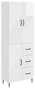 Szekrény szett 2 pcs Magasfényű Fehér 66 x 34,5 x 89,5 cm