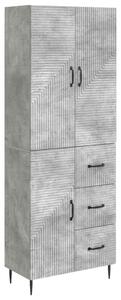 Szekrény szett 2 pcs Betonszürke 66 x 34,5 x 89,5 cm Szerelt Fa