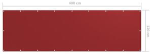 VidaXL piros oxford-szövet erkélyparaván 120 x 400 cm