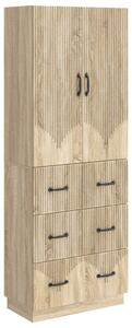 Szekrény szett 2 pcs Sonoma Tölgy 66 x 34,5 x 87 cm Szerelt Fa