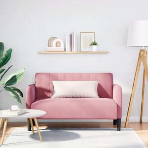 VidaXL rózsaszín bársony loveseat kanapé 109 cm