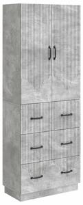 Szekrény szett 2 pcs Betonszürke 66 x 34,5 x 87 cm Szerelt Fa