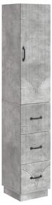 Szekrény szett 2 pcs Betonszürke 33 x 34,5 x 87 cm Szerelt Fa