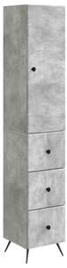 Szekrény szett 2 pcs Betonszürke 34,5 x 34,5 x 90 cm Szerelt Fa
