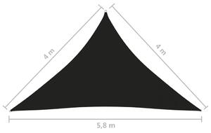 VidaXL fekete háromszög alakú oxford-szövet napvitorla 4 x 4 x 5,8 m
