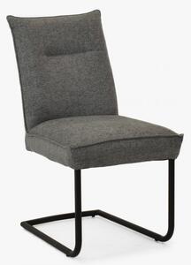 Židle s kovovýma nohama, šedá látka