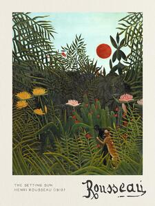 Festmény reprodukció The Setting Sun - Henri Rousseau, (30 x 40 cm)