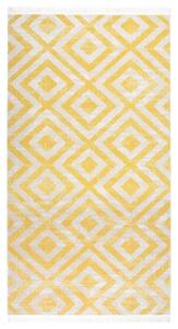 VidaXL sárga-bézs színű lapos szövésű kültéri szőnyeg 80 x 150 cm